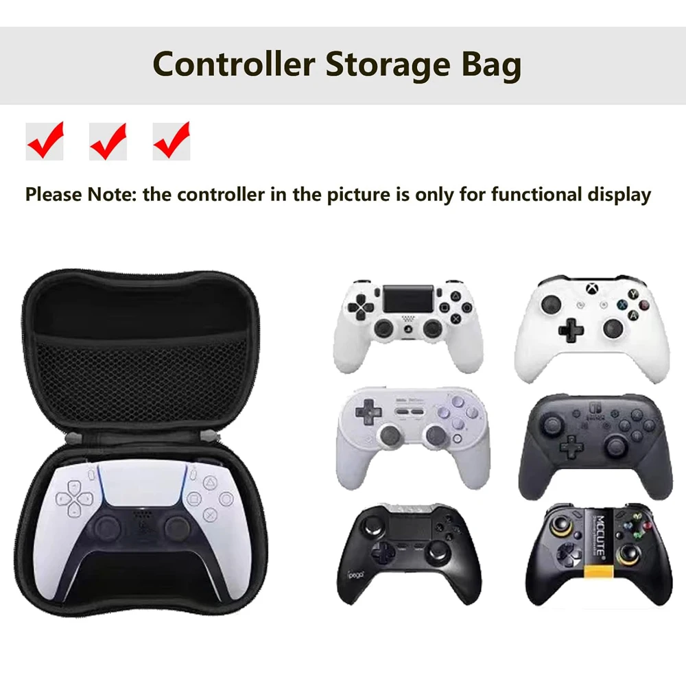 S3f57a3dec1ba4279a0e967acdd2cd066p Hard Travel Case for PS5/Xbox Series X/S/Switch Controllers - Shockproof EVA Hard Shell Carrying Protector with Accessory Pocket Mallzona