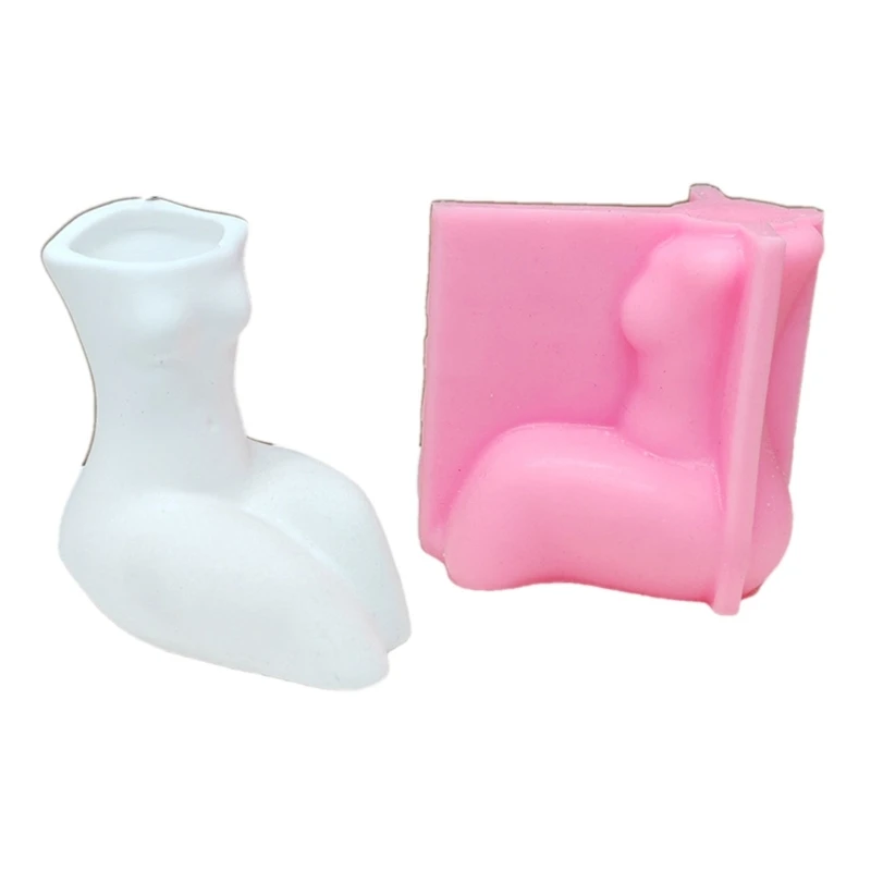 

Human Body Silicone Flowerpots Mould Concrete Candlesticks Pen Holder Molds DIYs