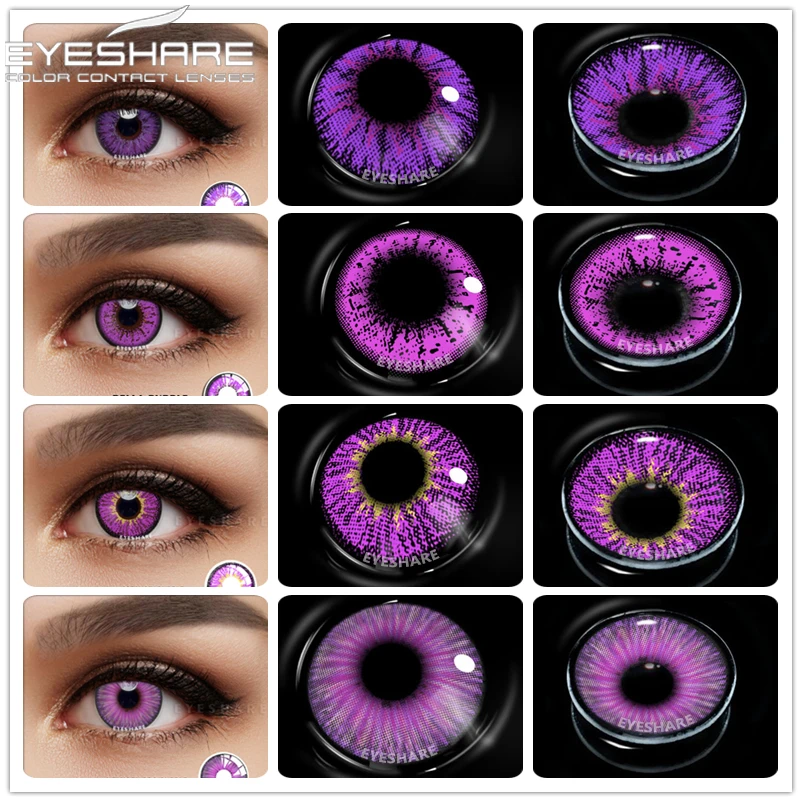 Eyeshare 2pcs Color Contact Lenses For Eyes Anime Cosplay Colored