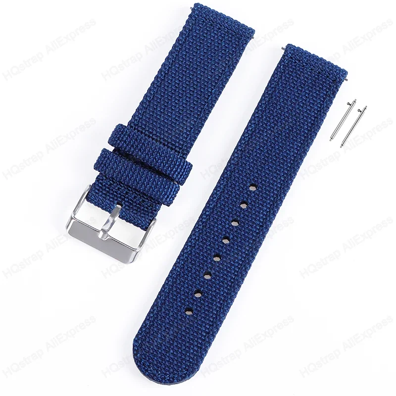 Colorful Nylon Watch Strap with Stainless Steel Buckle - Universal Quick Release Band