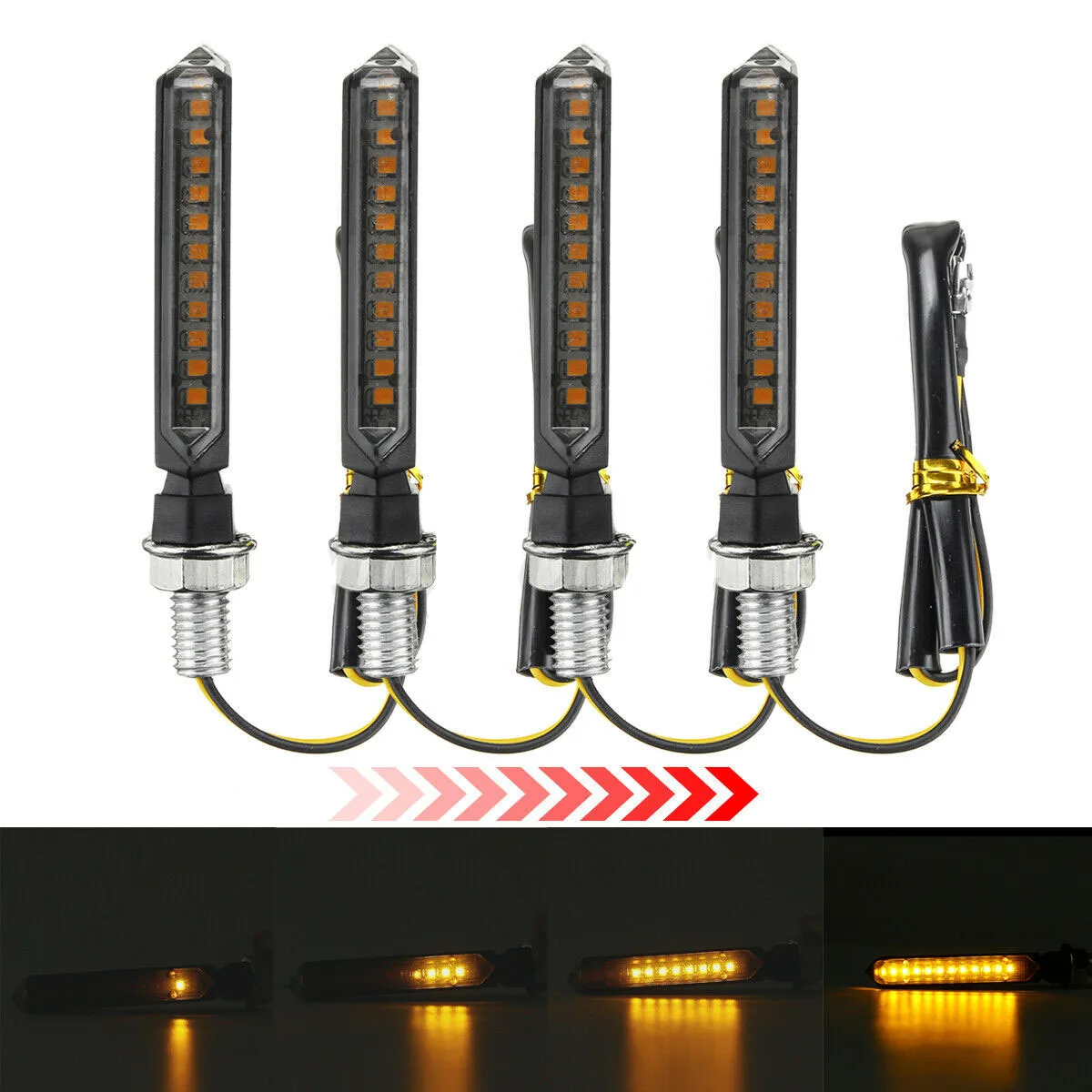 Accessori Moto Copertura Ambra Giallo Luce A Forma Di Striscia Per Suzuki Vstrom 650 Ktm 1190 Adventure Transalp 650 F900Xr