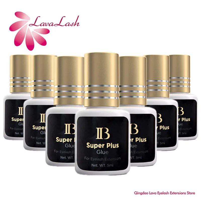 10 Bottles IB IBeauty Super Plus Glue for Eyelash Extensions 5ml Korea Golden Cap False Eyelash Glue Makeup Tools Beauty Shop 1