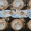 10PCS Wholesale Gauze Table Runner Wedding Semi-Sheer Vintage Cheesecloth Dining Party Christmas Banquet Arches Cake Table Decor 5