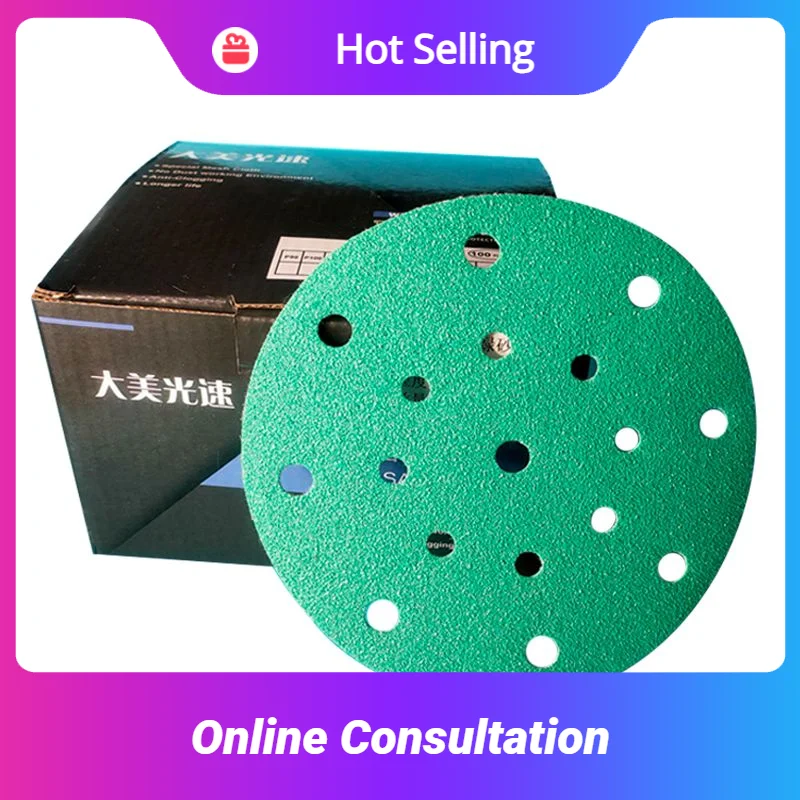 

6 Inch 17 Hole Polishing Sandpaper Sheets Paint Grinding Disc 150mm Self-adhesive Sand Paper Automotive Body Sander Sanding Tool