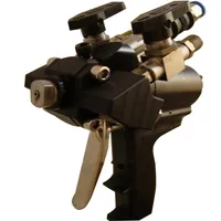 double head dual nozzle spray gun for nano chrome spray A B paint silver nano chrome 1