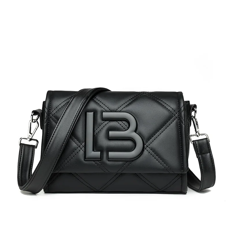 Bimba Y Lola logo-lettering Leather Crossbody Bag - Black