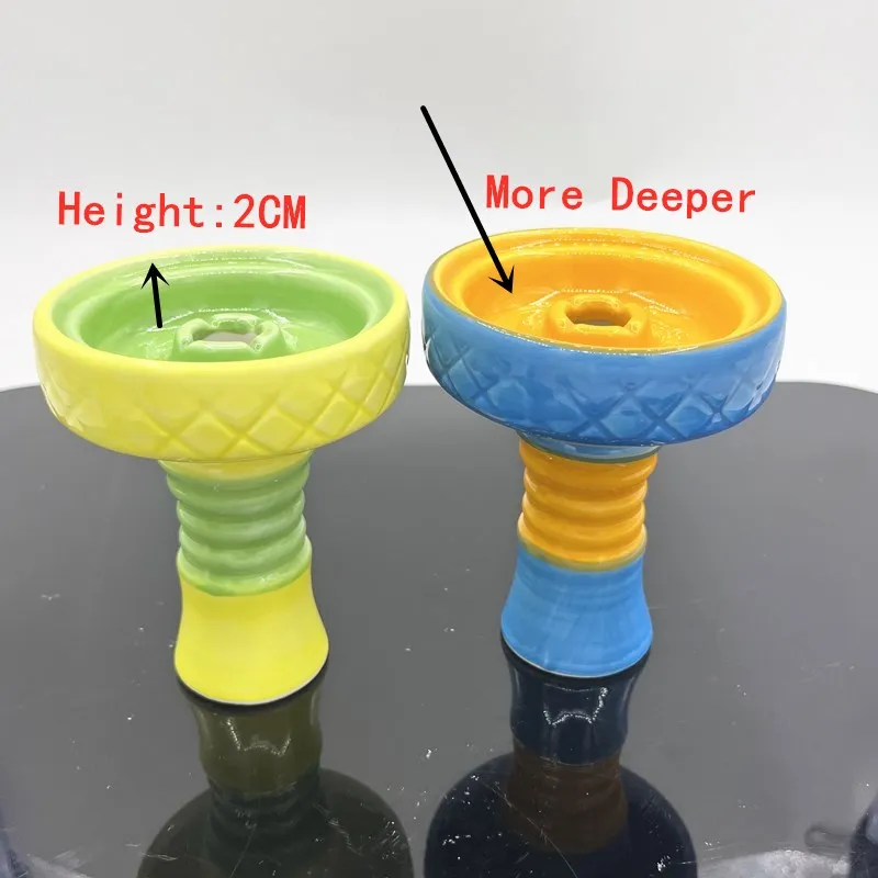 Ceramic Flavors Tobacco Bowl Holder or Hookah Shisha Colorful Smoking Accessories