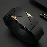 Стильный мужской ремень из искусственной кожи — модные ремни для повседневной жизни, отдыха, вечеринок, фестивалей, работы и бизнеса с автоматической пряжкой — изображение 3