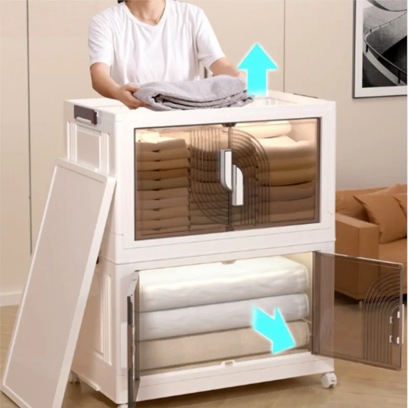 Foldable Multifunctional Color Blocking Cabinet For Home Use Living Room foldable cabinet
