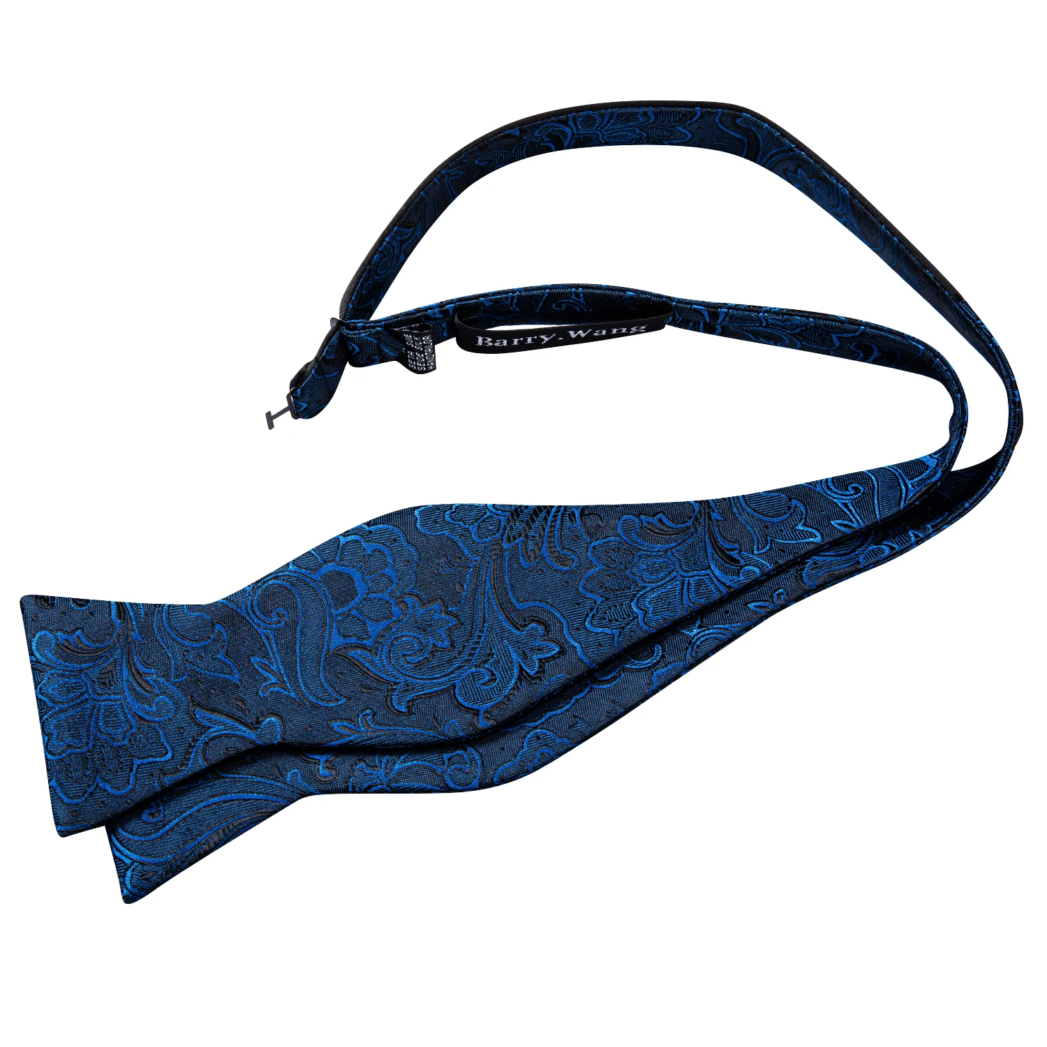 Neck Tie Barry.Wang 100 Colors Silk Mens Self Bowtie Jacquard Paisley Floral Butterfly Bow Tie Hanky Cufflinks For Men Wedding Business