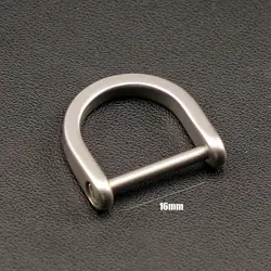 Enhanced Titanium Alloy Outdoor Buckles and Keychain Hook (Grey - 16mm)
