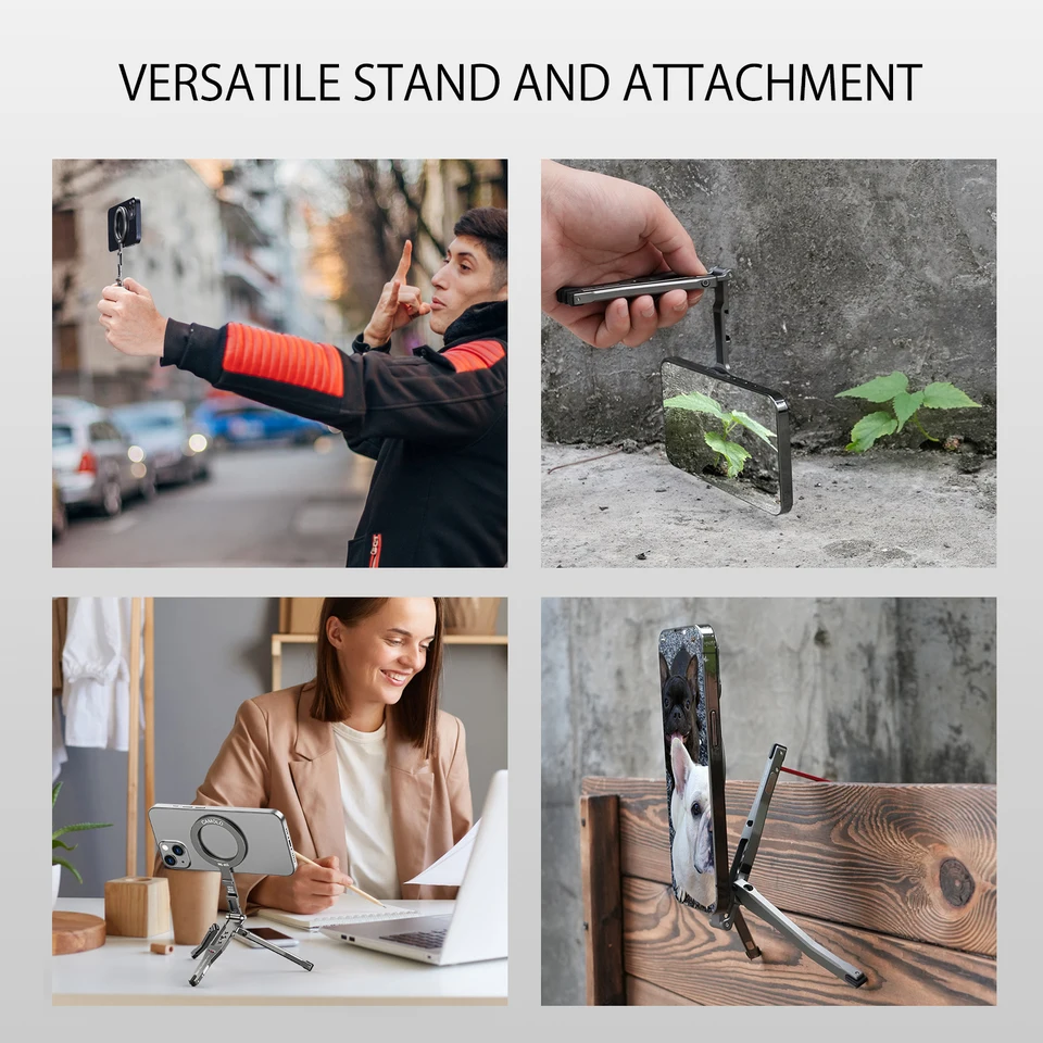 Magnetic Pocket Phone Tripod Foldable With Hook MG-05G Compatible With Magsafe For IPhone 16 15 14 13 12 Pro Max Plus Series 6.35mm Screw Tripod...
