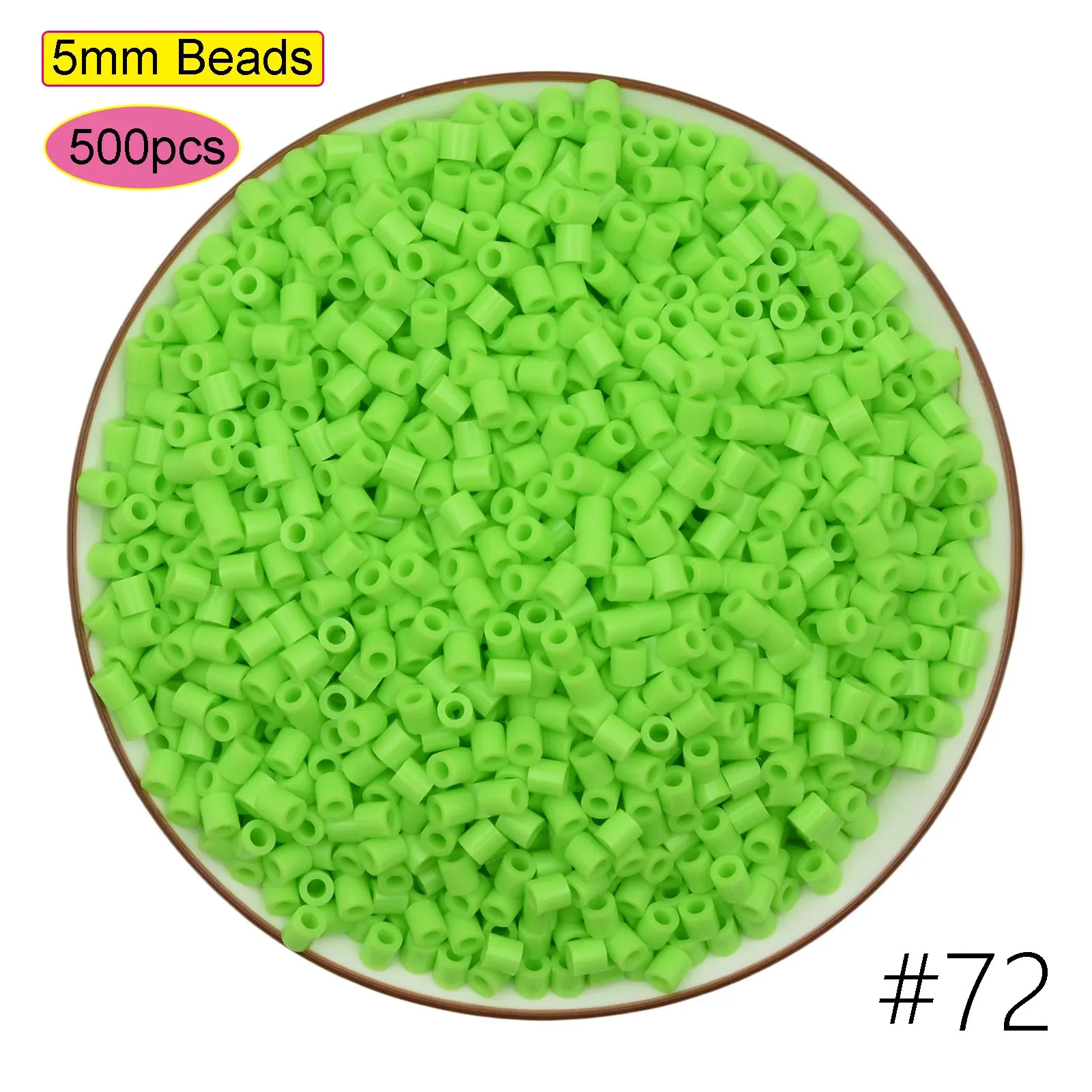 500PCS Multicolor Hama Beads for Kids – DIY Puzzle and Pixel Art Toy Set