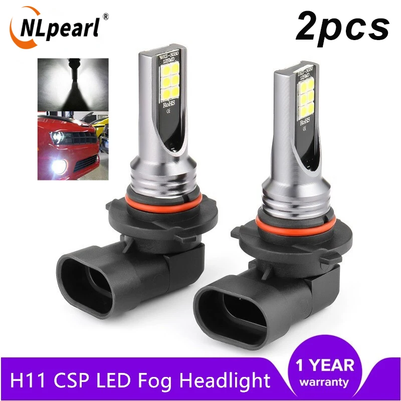 Led Lights Led Bulbs Led Headlights Led Car Lights Led Car Headlights Car Headlamps NLpearl 2pcs H8 H11 LED Bulb 9005 HB3 9006 HB4 H1 H3 H7 Car CSP LED Fog Headlight Bulbs Day Driving Running Light 12V 6000K
