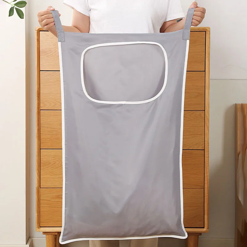 Over-the-Door Hanging Laundry Basket Wall-mounted Dirty Clothes Storage Organizer for Bathroom Toy Storage 3