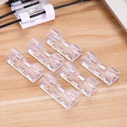20 - Pack Cable Organizer Clips - Efficient Wire Management and Storage Solution (Transparnt)