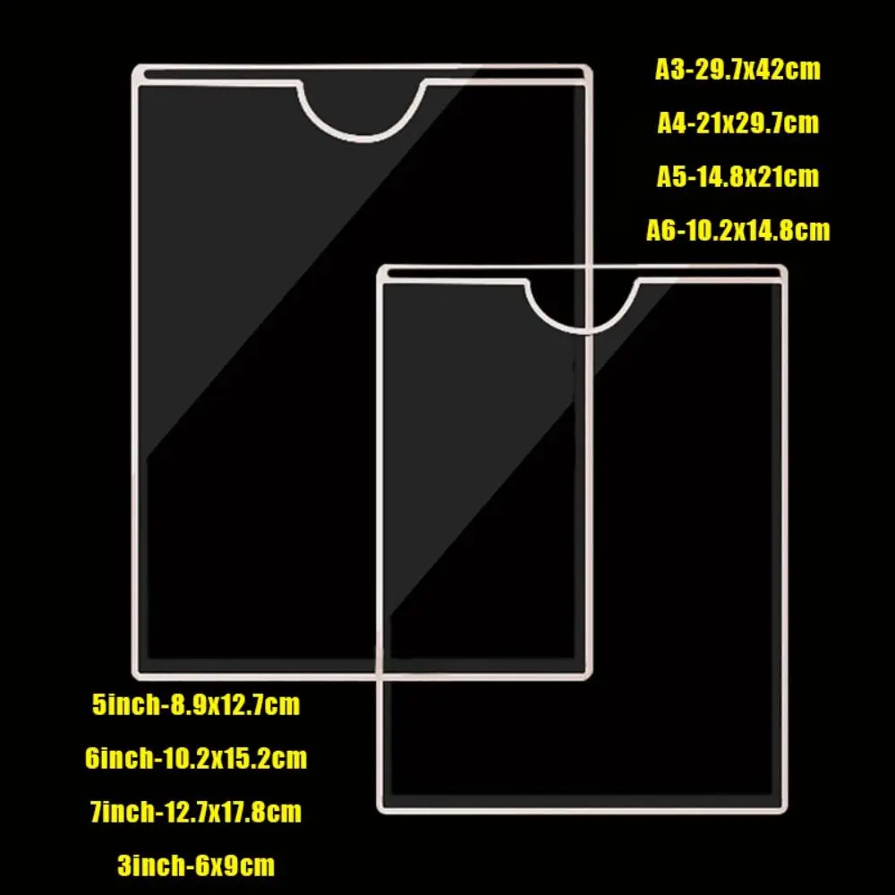 New Acrylic Label Holder Self-Adhesive Clear Photo Frame Double Layer Multifunctional Sign Holder Supermarket