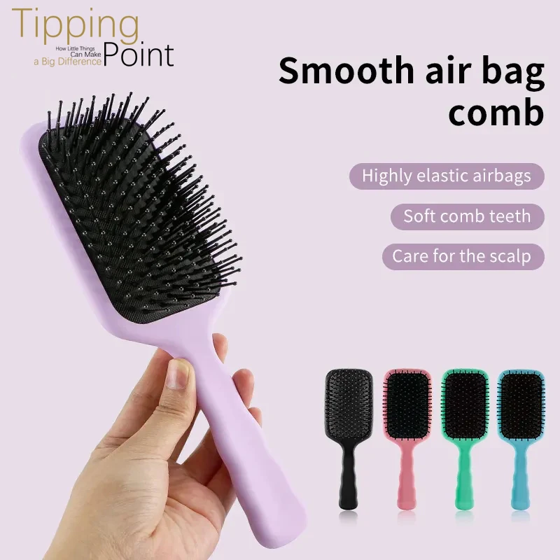 Square Air Cushion Hair Brush Wave handle Scalp Massage Hair Detangling Tangled Hair Anti-static for Home Salon Styling Tool