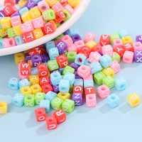 100Pcs Acrylic Letter/Letter Cube Beads for Children's Jewelry Making DIY Loose Beads 6x6mm Bracelet Making Kit Bead Set 3
