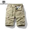 Men Summer Solid Color Outdoor Leisure Cargo Comfortable Shorts Men Elastic Waist Loose Straight High-Quality Design Shorts Male 2