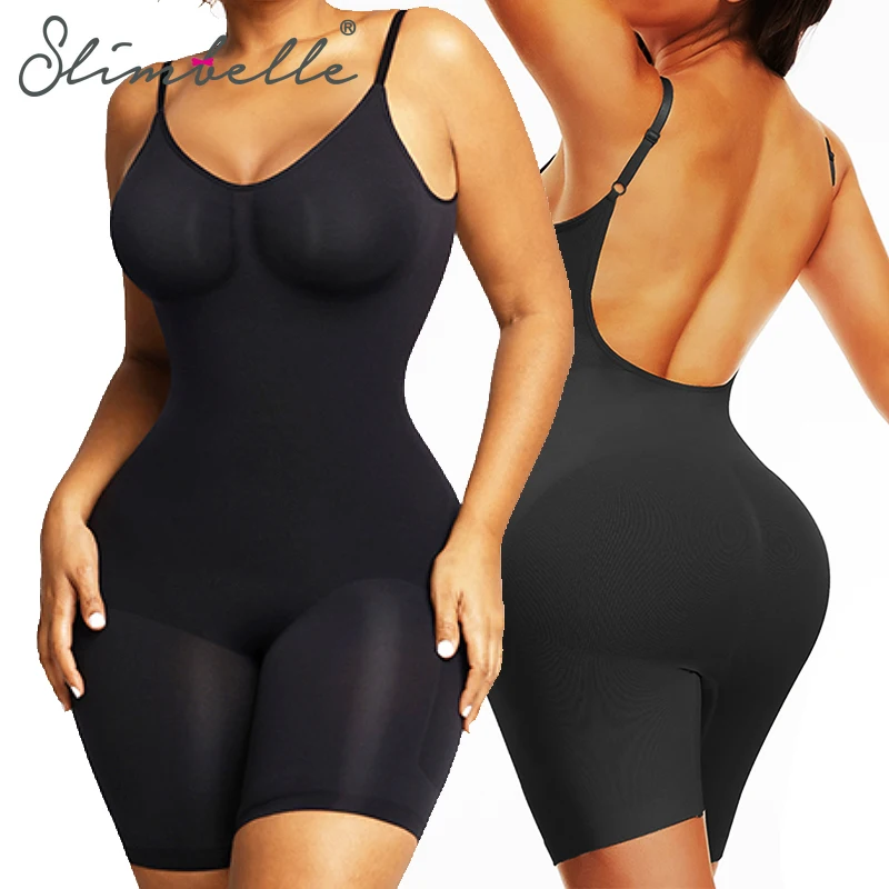 Sexy Backless Bodysuits Full Body Shaper Tummy Control Waist Trainer Slimming Sheath Butt Lifter Push Up Thigh Slimmer Shapewear