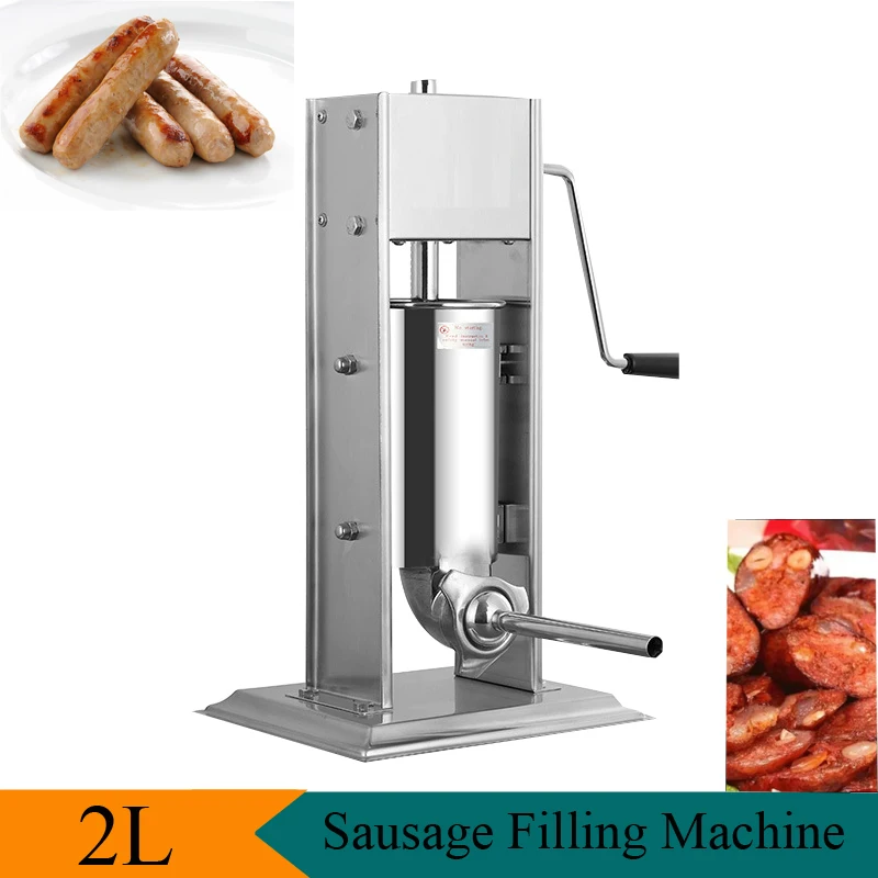 2LSpainHamMakingMachineStainlessSteelSausageFillerManual