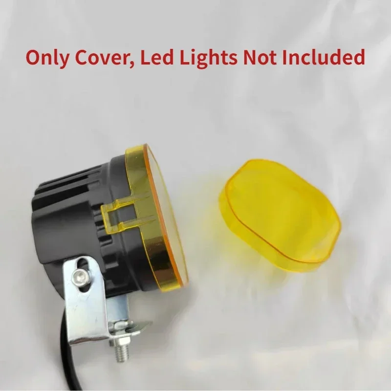 Headlight Cover 3in Led Work Light Cube Cover Dustproof Amber Black Lens Protection For 3inch 40W 72W 80W 96W Pods Fog Driving Lamp