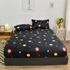 New Printing Fitted Bed Sheet King Queen Mattress Cover Protector Pad Bed Cover Bed Linens with Elastic Room Decor Antibacterial 3