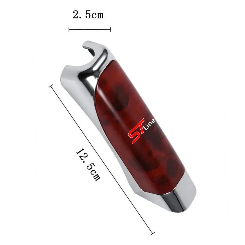 1pcs Car Handbrake Grip Carbon Fiber Anti-slip Protect Cover Decor For FORD ST Line Focus x 2 3 FIESTA Explorer Car Accessories hand brake cover
