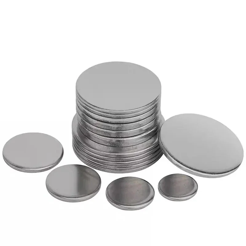 0.5-3mm 304 Stainless Steel Circular Plate Disc Sheet 50/80/100/120/150/180/200/250/300mm Diameter