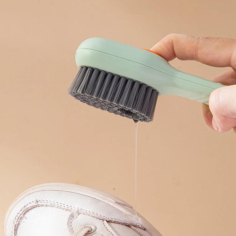 Multifunction Soft Bristled Liquid Shoe Brush Long Handle Clothing Brush Household Cleaning Tool 5