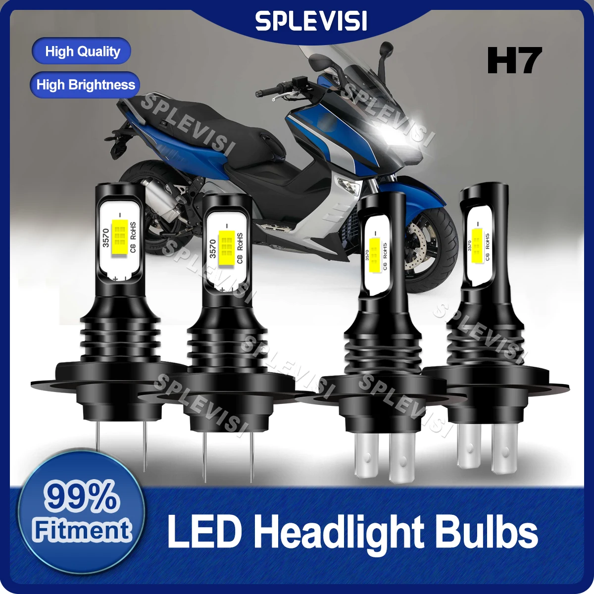 

Upgrade H7 LED Headlight Combo Bulbs HID White 140W 16000LM/Kit For BMW C600 Sport BMW F650GS BMW F700GS Replace Front Light
