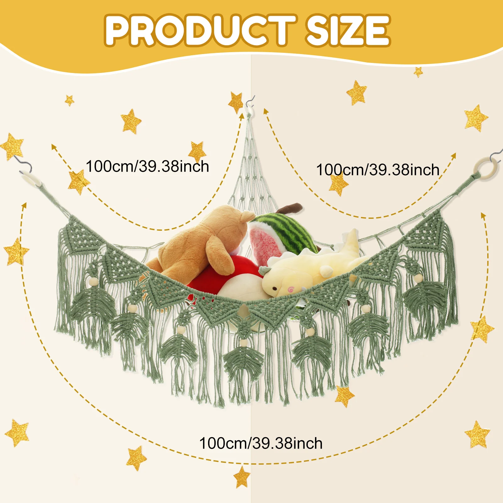 Stuffy Toy Hammock Mesh Kids Bedroom Storage Nursery Teddy Bear Net Child Organizer Stuffed Towels Tidy Soft Storage Organizer stuffy toy organizer