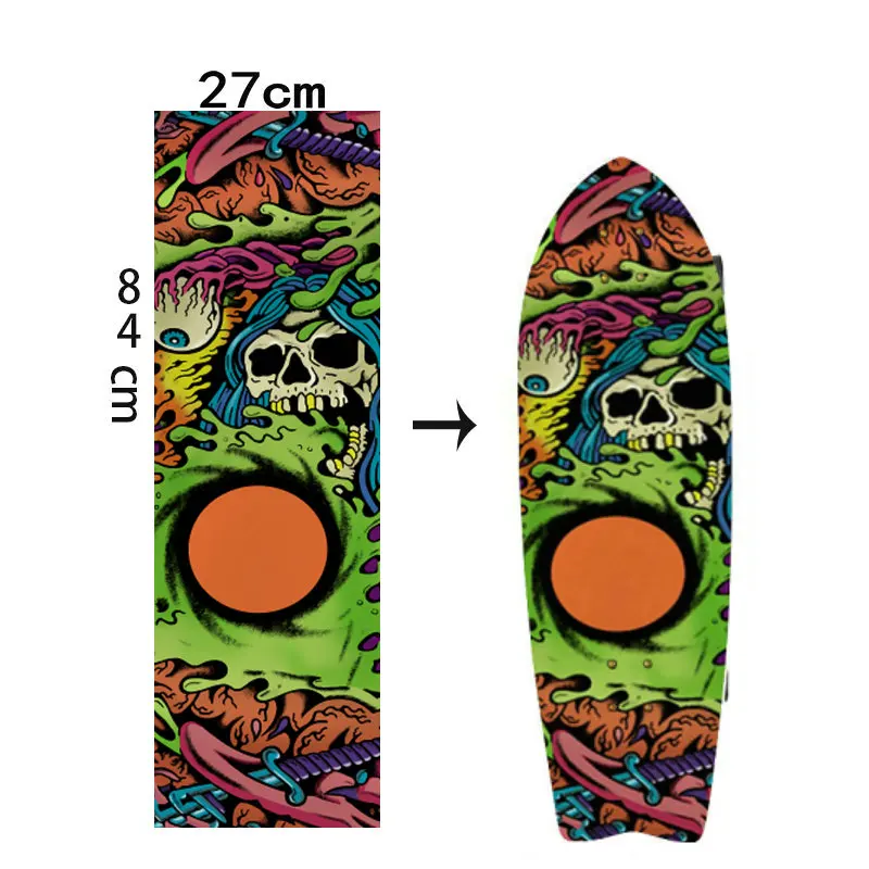 84*27cm carta da surf professionale da terra carta vetrata Skaterboard Sticker carta vetrata da surf adesivi antiscivolo addensati Dropshipping - immagine 5