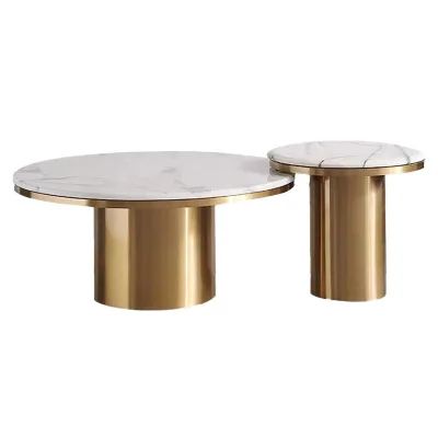 

Modern Minimalist Marble Coffee Table Combination Round Small Coffee Table Living Room Creative Sofa Corner Table