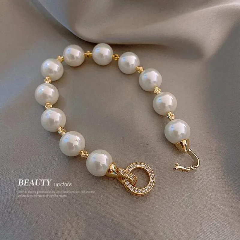 [韓国人気ジュエリー] Basic Pearl Bracelet New Pearl Luxury Bracelet for Women Classic Korean Original