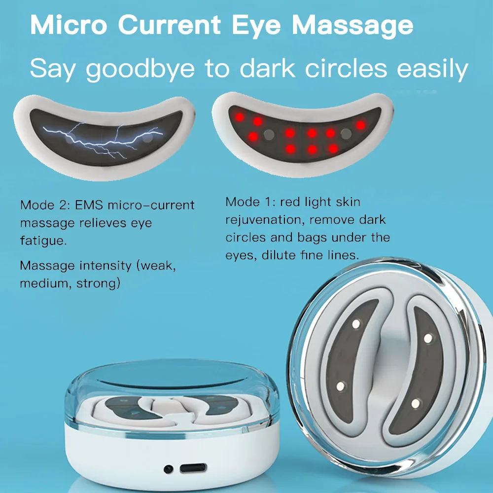 Masażer oczu Ems Eyes Beauty Device Usuwanie czerwonego światła Przeciwzmarszczkowy Anti Age Usuwanie cieni pod oczami Lifting twarzy przenośny_voghion.com