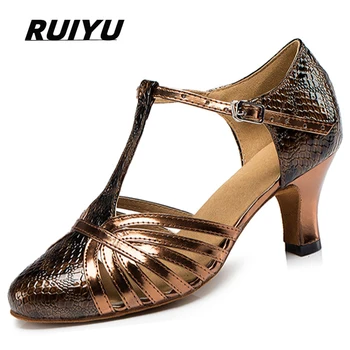 New Latin Shoes Salsa Tango Ballroom Party Women's Shoes Bronze High Heel Dance Sneakers Outdoor Fashion Women's Shoes On Sale 1