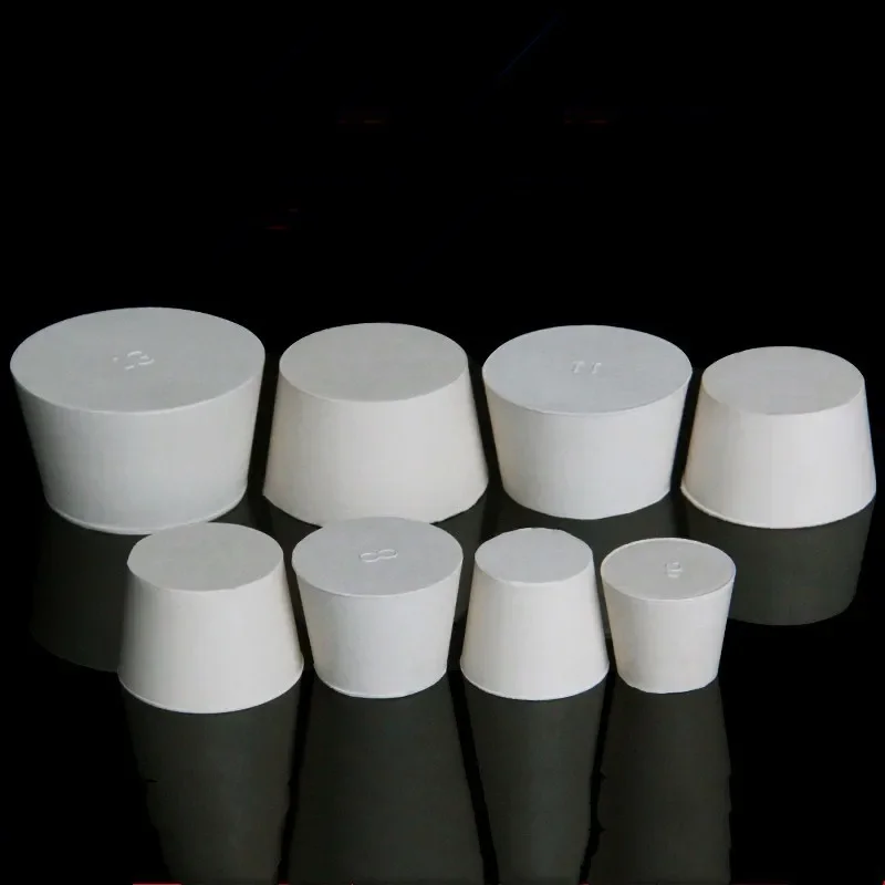 Rubber Stopper Bungs Laboratory Flask Tapered Tube Conical Sealing End Plug Water Pipe Exhaust Valve Stuffy Sub 1pcs