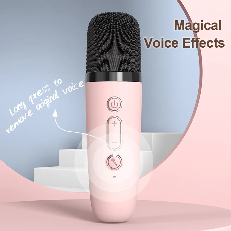 Mini Karaoke Machine Cartoon unicorn Portable Bluetooth Speaker With Microphone Singing Set for Children Family Karaoke Party 4