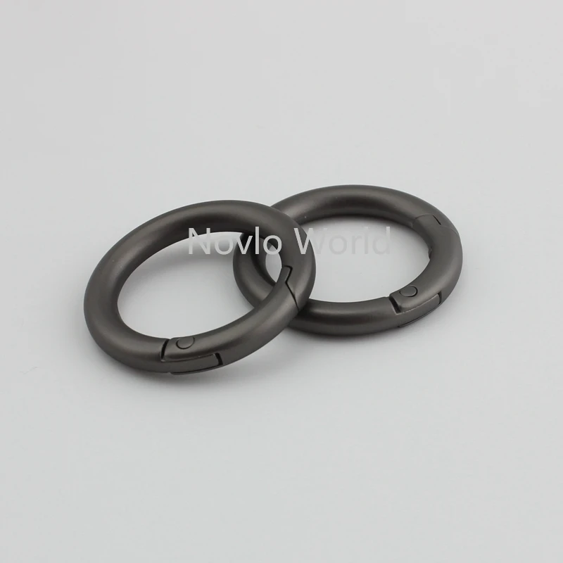 20-100pcs 4 Size 19-25-32-38mm matte gunmetal metal O ring spring ring key ring decorative buckle diy hardware accessories