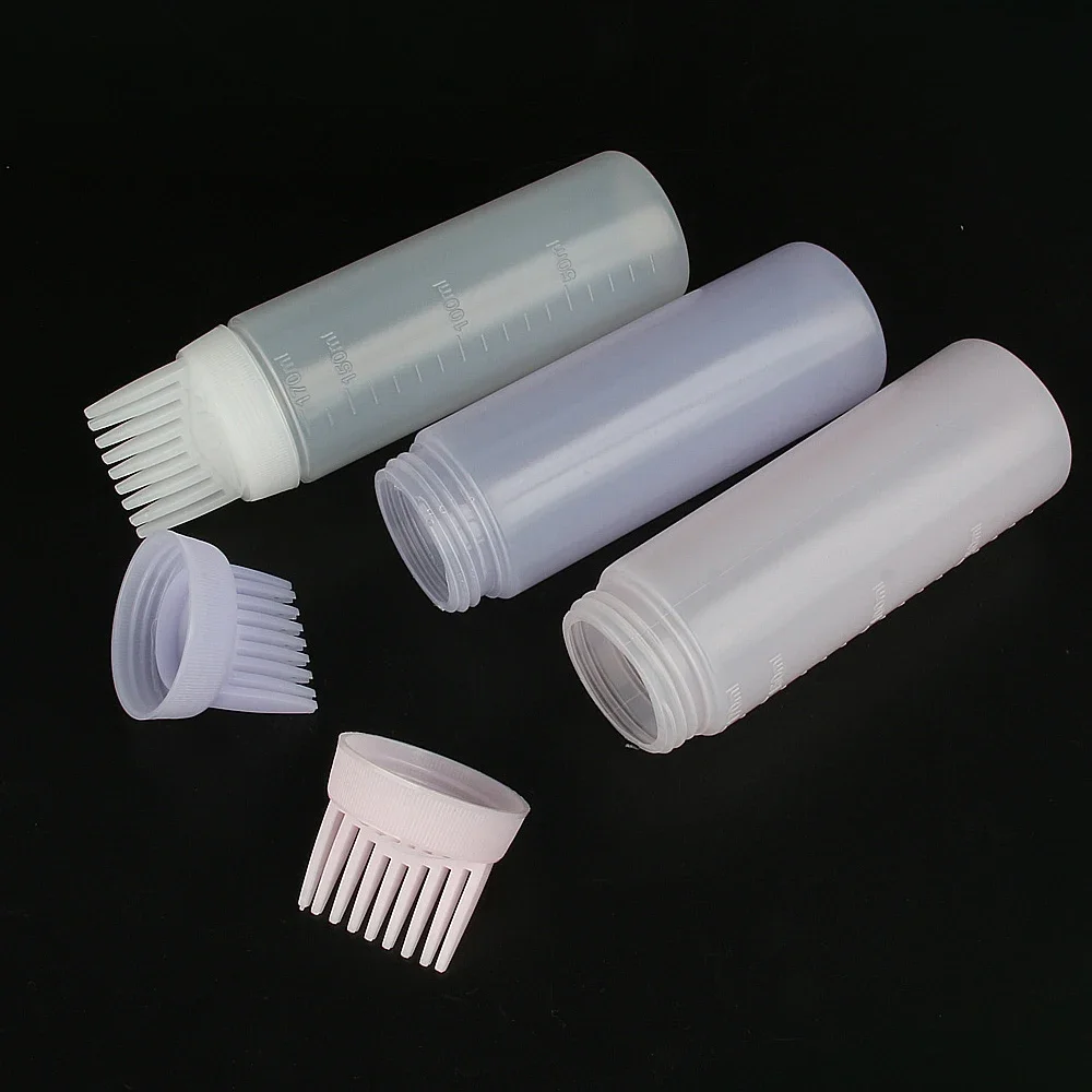Plastic Hair Dye Applicator Bottle for Salon Styling
