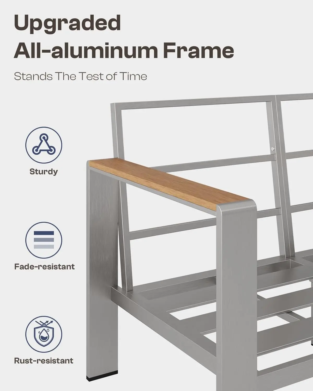 5-Piece Aluminum Patio Conversation Set 3