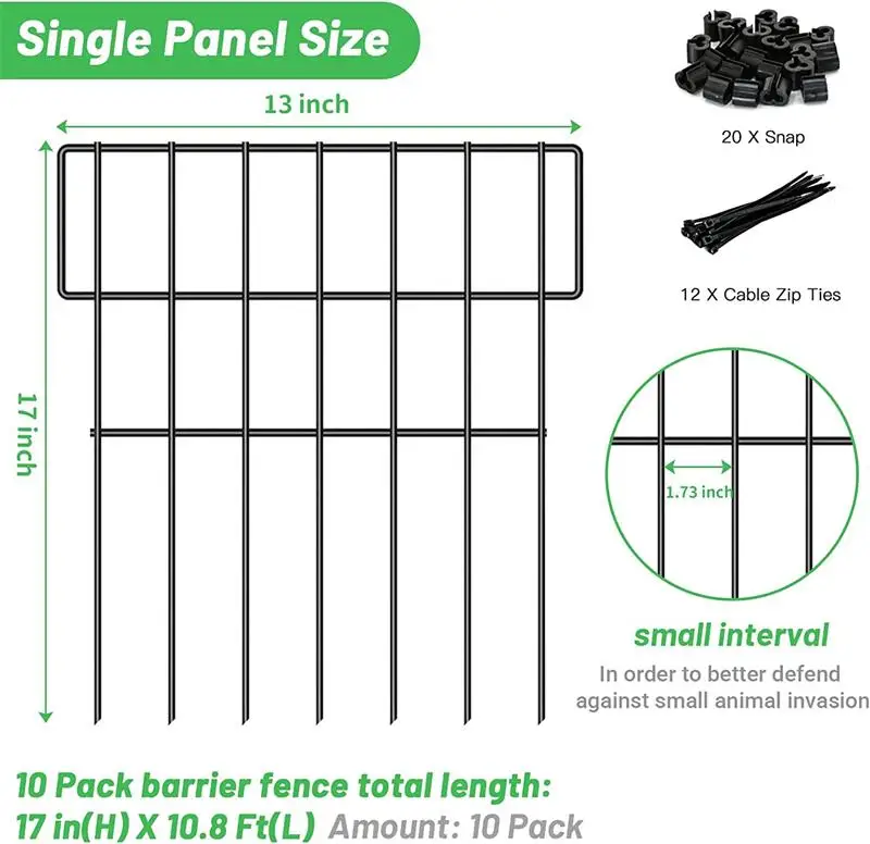 Outdoor Garden, Iron Small Fence, Small Branch Decoration Villa Park Flower Garden Pet Garden Fence 4
