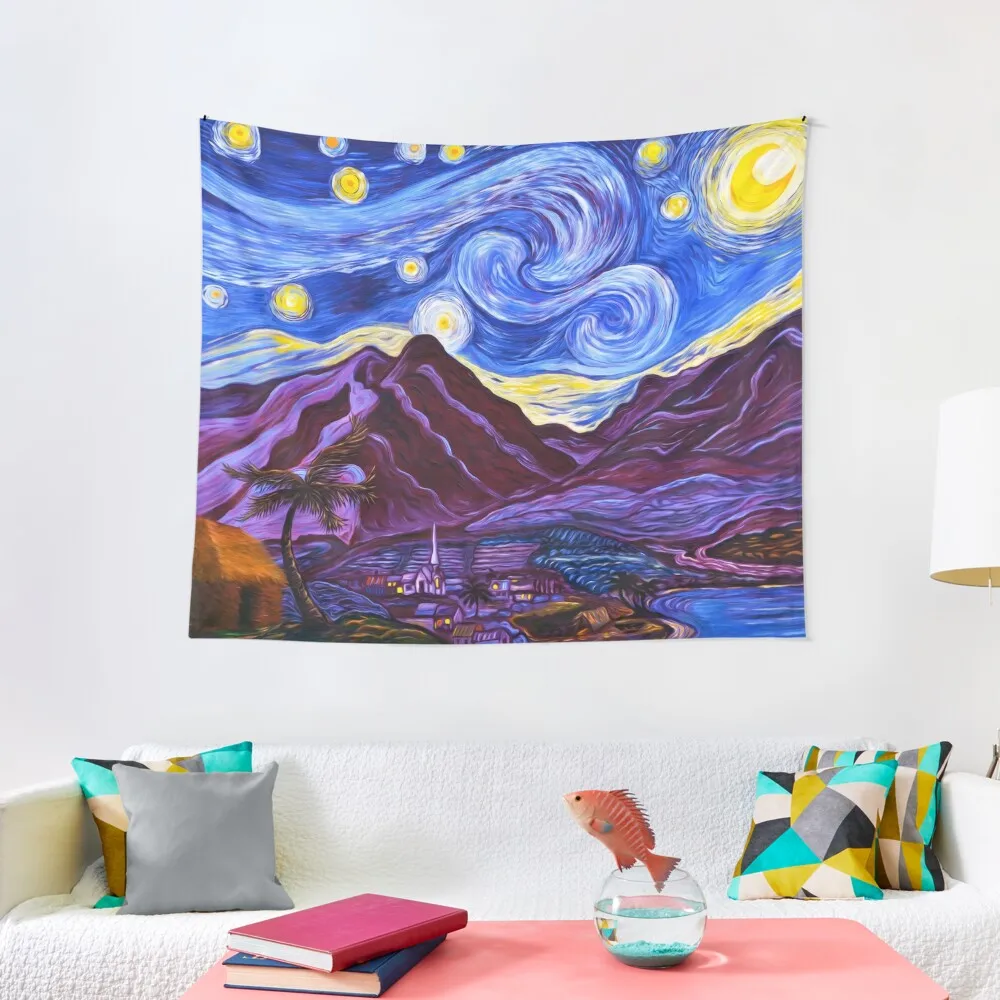 

Maui Starry Night Tapestry Decoration For Rooms Japanese Room Decor Wall Carpet Room Aesthetic