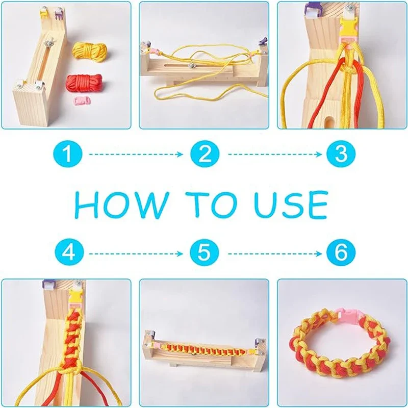Bracelet Making Kit Comes with Parachute Rope and Adjustable Length Woven DIY Craft Kit with Quick Release Buckle paracord rope,paracord bracelet,paracord bracelet accessories