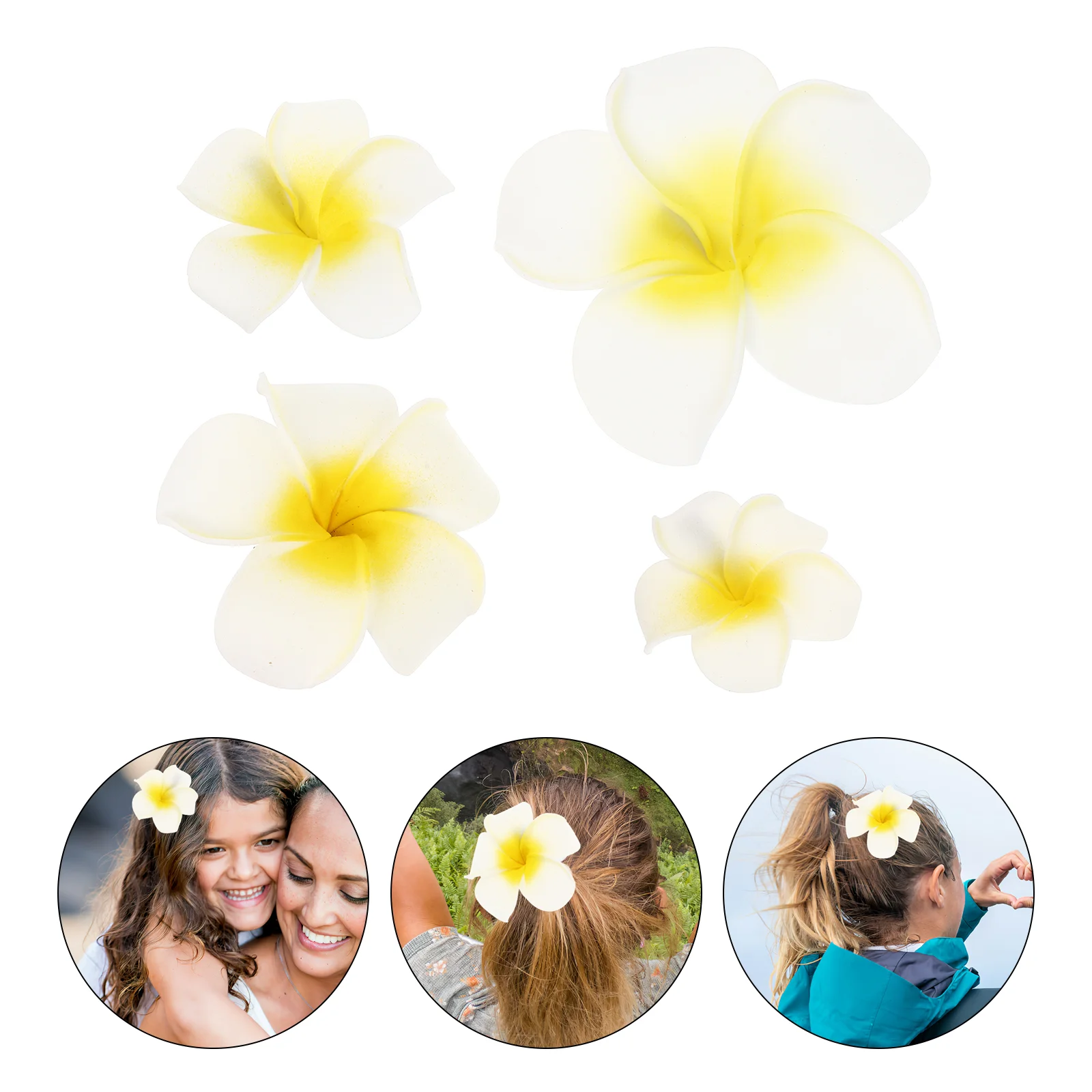 

Hawaii Flowers Hair Clips Bridal Barrette Tropical Beach Wedding Plumeria Flower Women Party Hairclip Hairpin Accessories