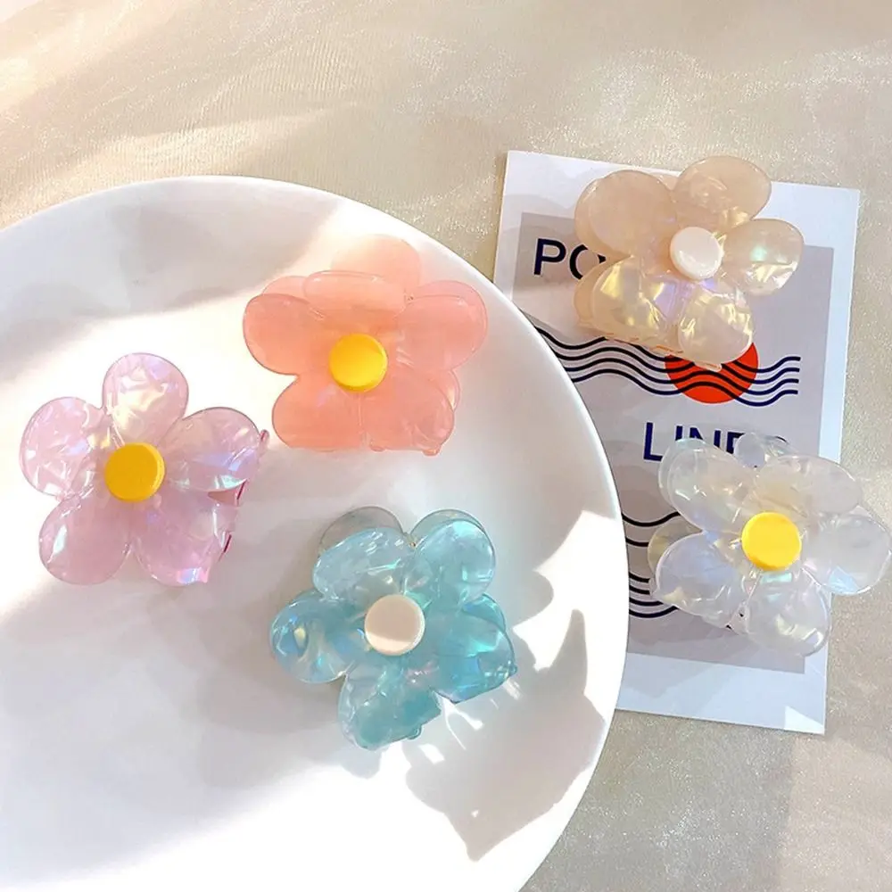 

Hairpin French Geometry Shape Acetate Shark Clip Flower Hair Claw Small Hair Clip Female Hair Accessories Korean Style Headwear