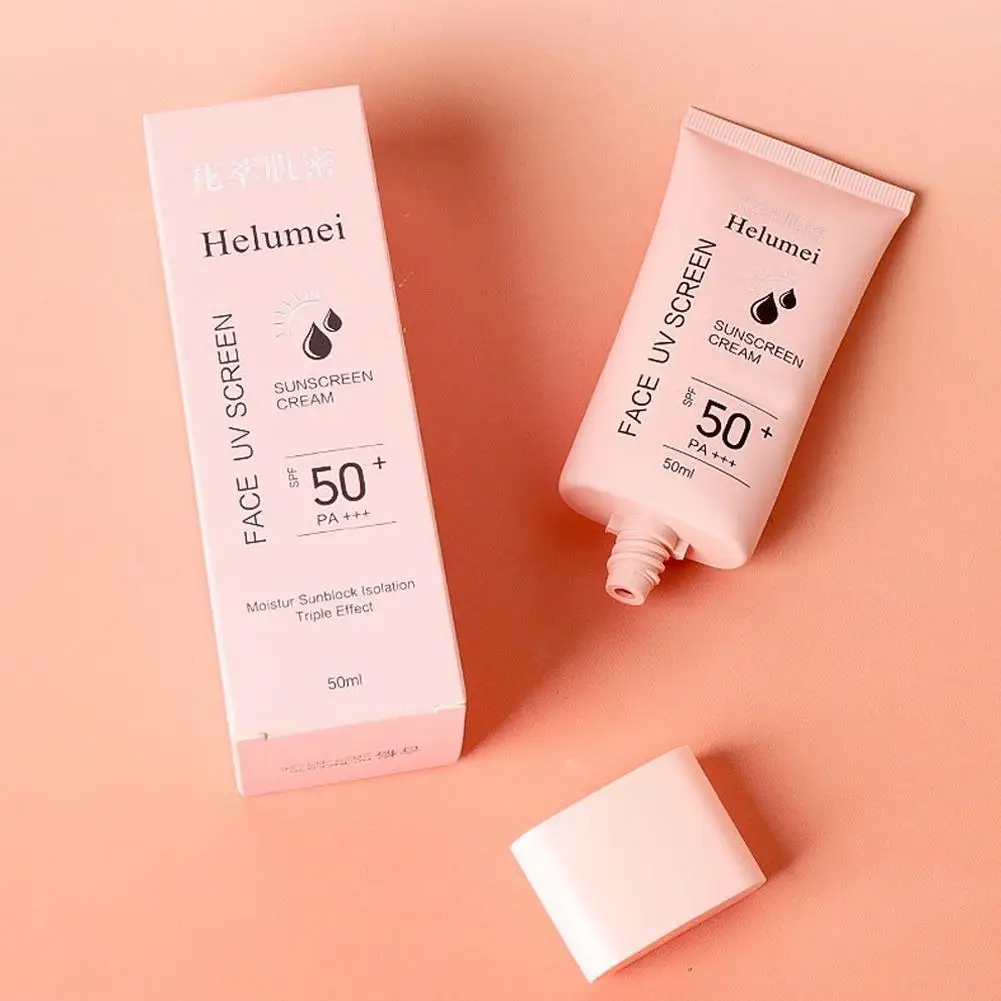 50g Face Body Whitening Sunscreen Cream SPF50+ Refreshing Waterproof UV Protector Concealer Moisturizing Brightening Face Care