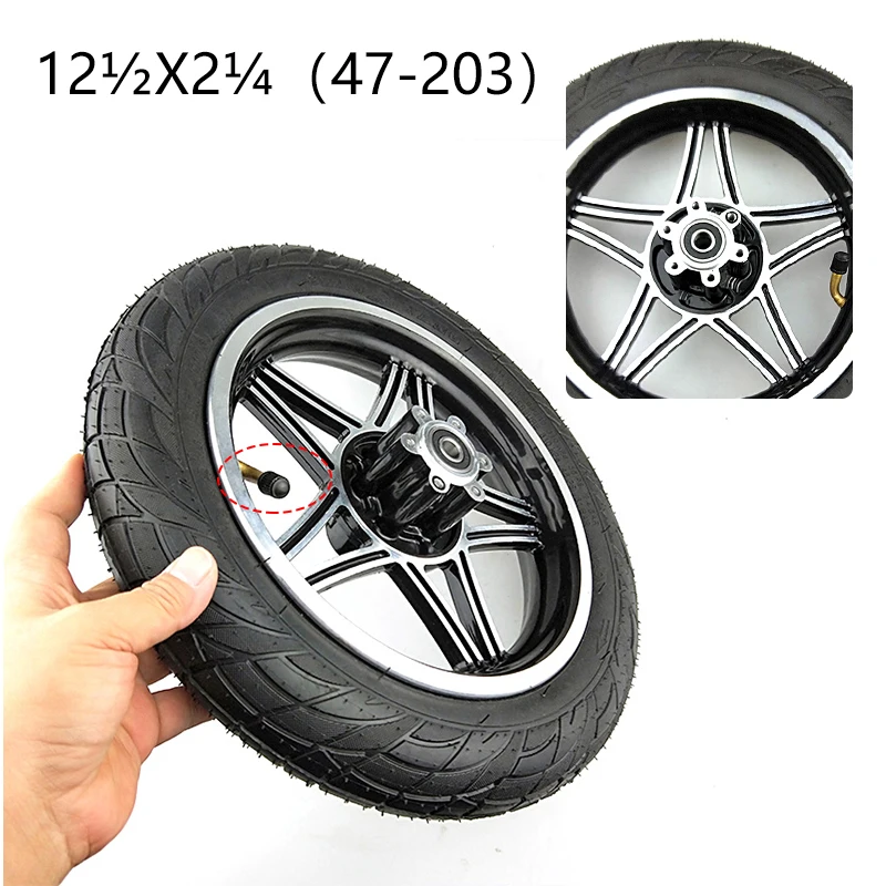 12.5 inch tire + alloy 62-203 12 1/2 X 2 1/4 wheels rims fits Many Gas Electric Scooters and e-Bike ,Folding electric bicycle